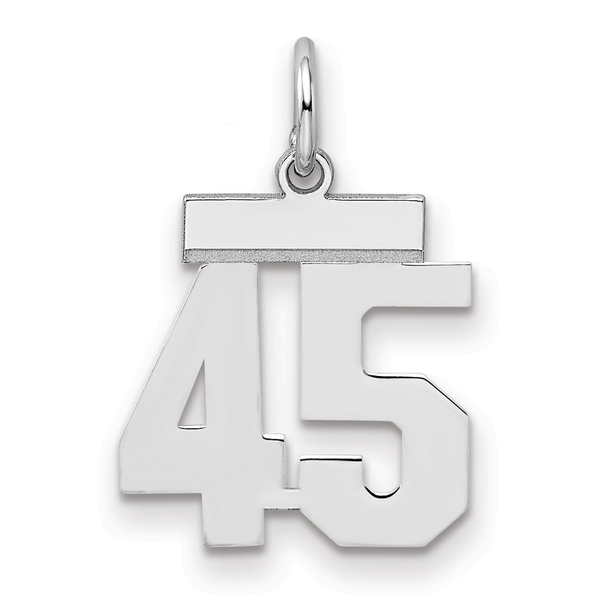 Number 45 Charm in Sterling Silver, 20mm - Sophia Jewelers
