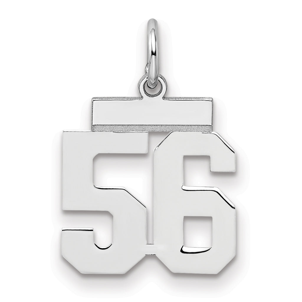 Number 56 Charm in Sterling Silver, 20mm - Sophia Jewelers