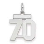 Number 70 Charm in Sterling Silver, 20mm - Sophia Jewelers