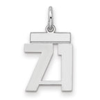 Number 71 Charm in Sterling Silver, 20mm - Sophia Jewelers