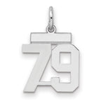 Number 79 Charm in Sterling Silver, 20mm - Sophia Jewelers