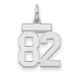 Number 82 Charm in Sterling Silver, 20mm - Sophia Jewelers
