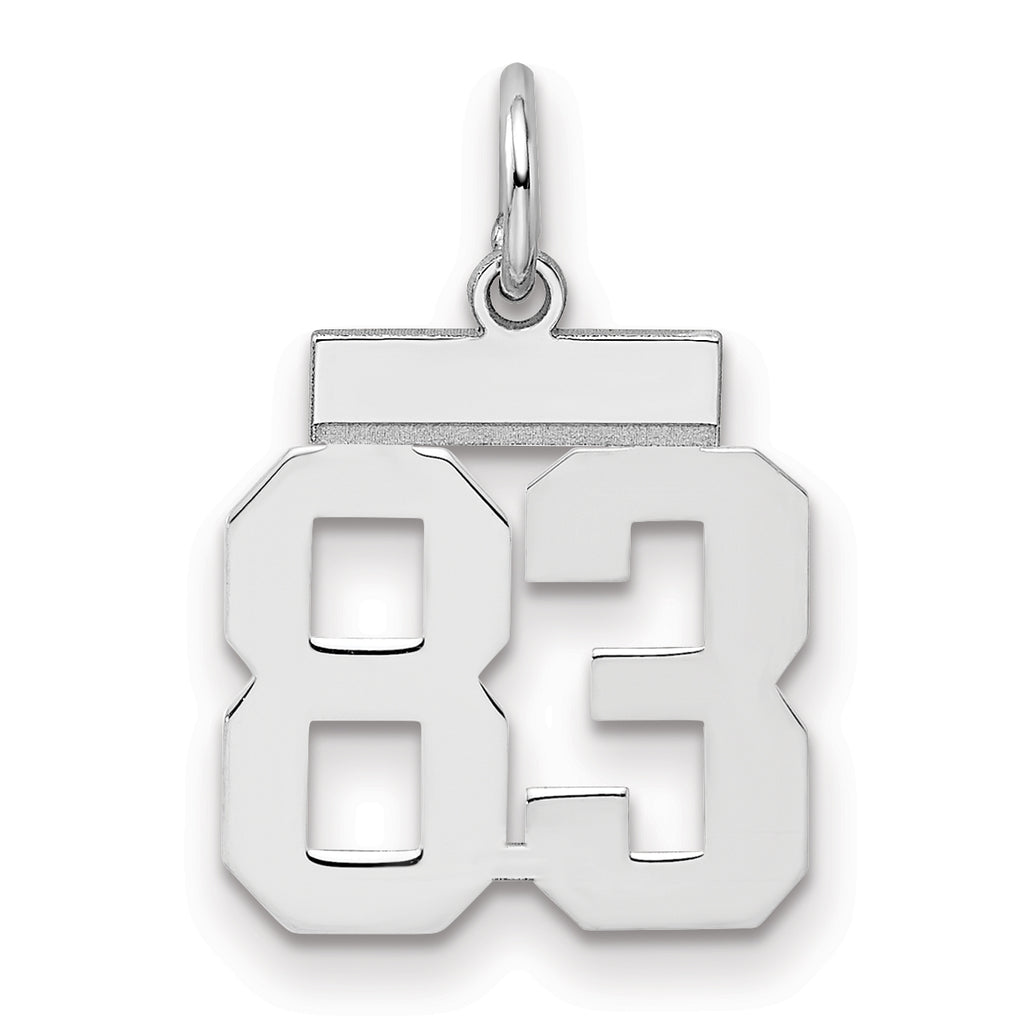 Number 83 Charm in Sterling Silver, 20mm - Sophia Jewelers