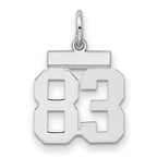Number 83 Charm in Sterling Silver, 20mm - Sophia Jewelers