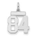 Number 84 Charm in Sterling Silver, 20mm - Sophia Jewelers