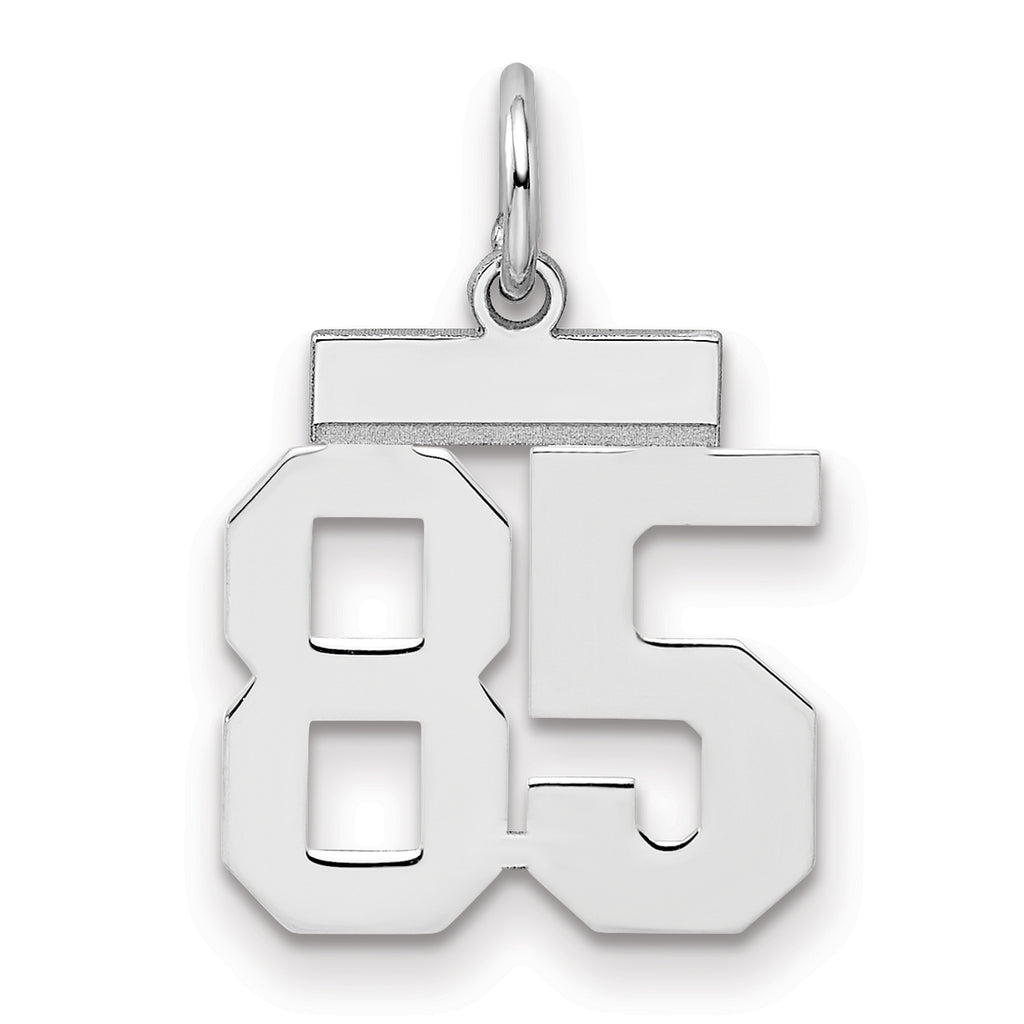 Number 85 Charm in Sterling Silver, 20mm - Sophia Jewelers