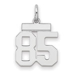 Number 85 Charm in Sterling Silver, 20mm - Sophia Jewelers