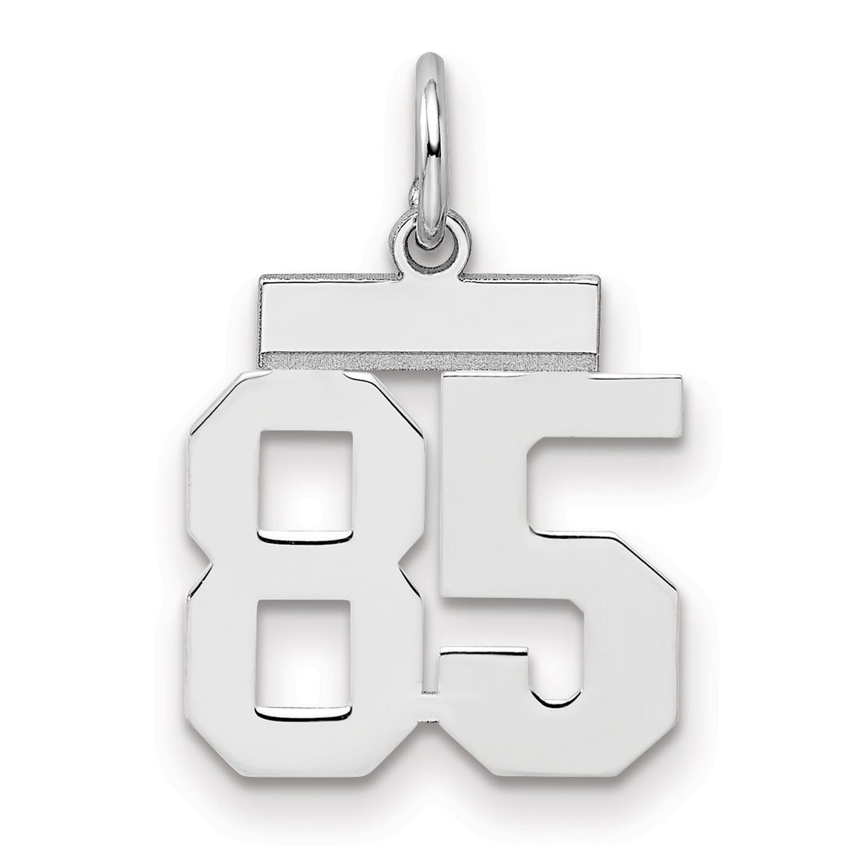 Number 85 Charm in Sterling Silver, 20mm - Sophia Jewelers