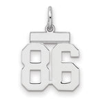 Number 86 Charm in Sterling Silver, 20mm - Sophia Jewelers
