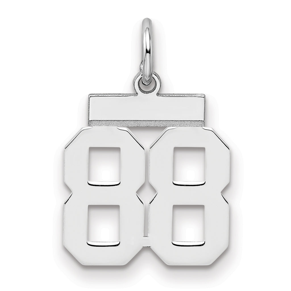 Number 88 Charm in Sterling Silver, 20mm - Sophia Jewelers