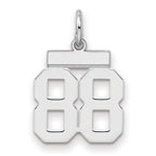 Number 88 Charm in Sterling Silver, 20mm - Sophia Jewelers