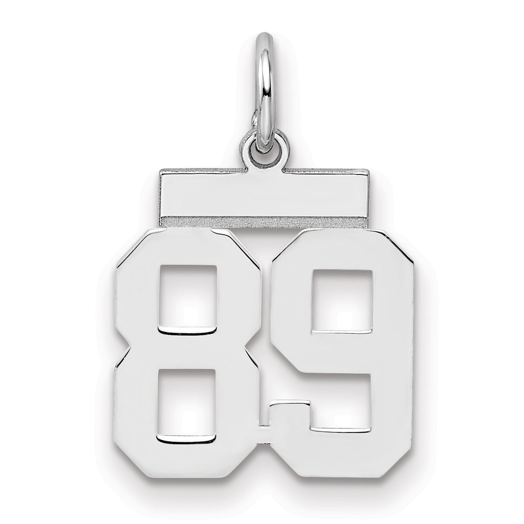 Number 89 Charm in Sterling Silver, 20mm - Sophia Jewelers