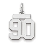 Number 90 Charm in Sterling Silver, 20mm - Sophia Jewelers