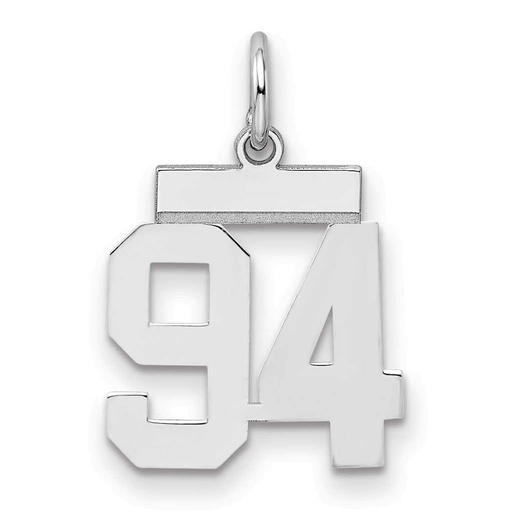 Number 94 Charm in Sterling Silver, 20mm - Sophia Jewelers