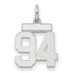 Number 94 Charm in Sterling Silver, 20mm - Sophia Jewelers