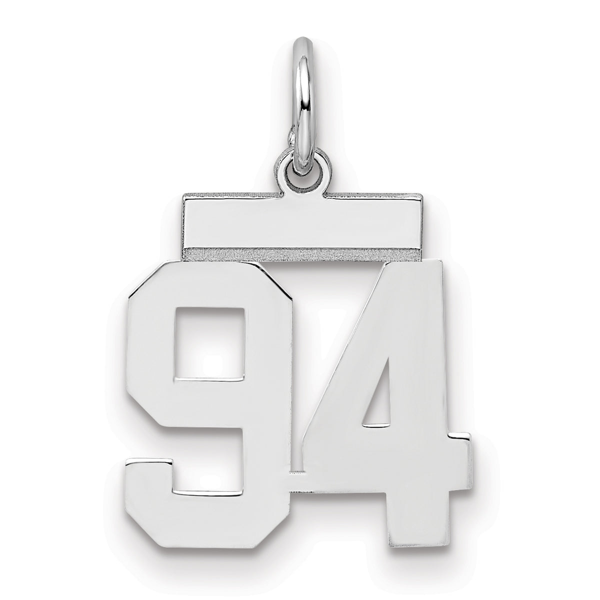 Number 94 Charm in Sterling Silver, 20mm - Sophia Jewelers