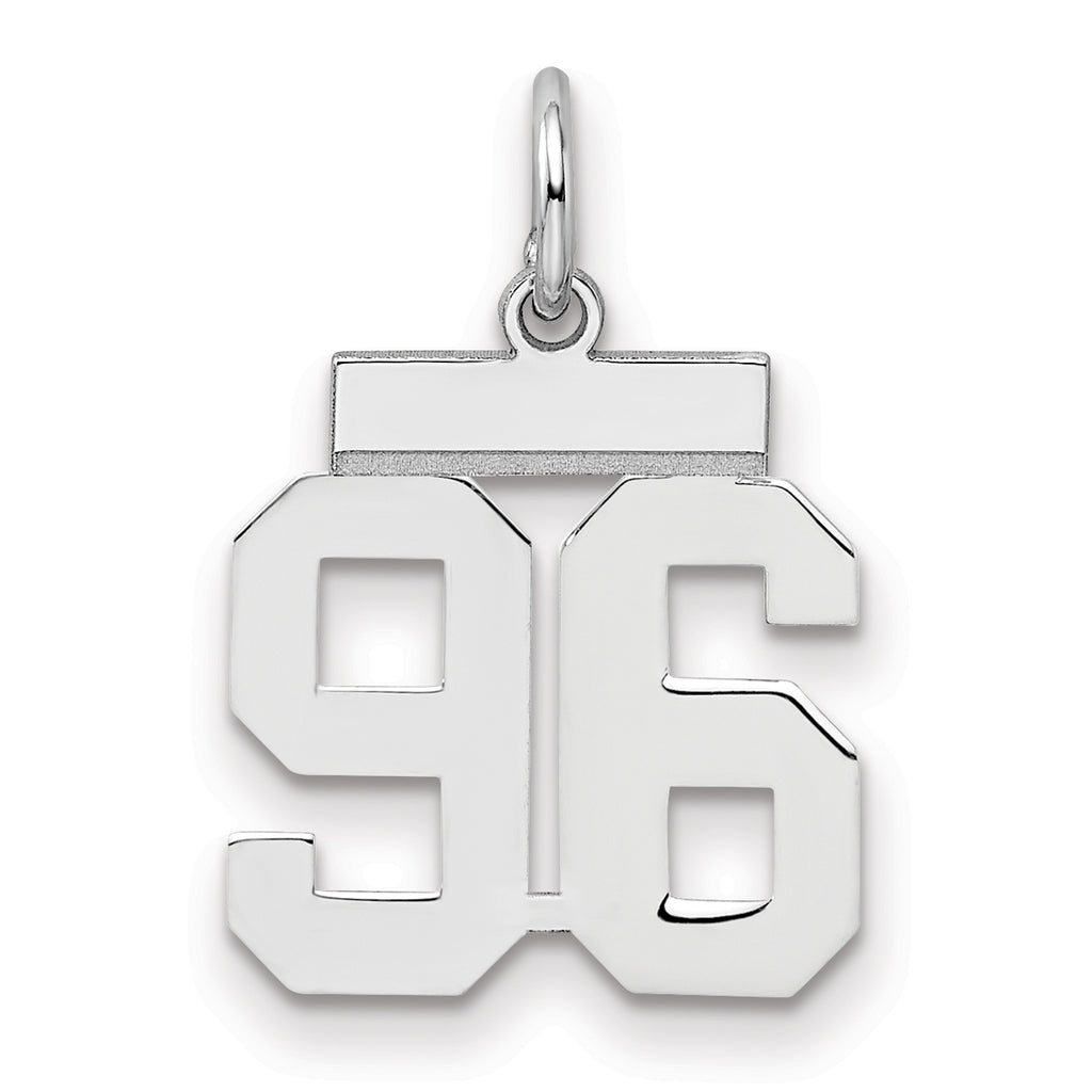 Number 96 Charm in Sterling Silver, 20mm - Sophia Jewelers