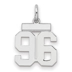 Number 96 Charm in Sterling Silver, 20mm - Sophia Jewelers