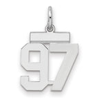 Number 97 Charm in Sterling Silver, 20mm - Sophia Jewelers