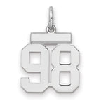 Number 98 Charm in Sterling Silver, 20mm - Sophia Jewelers