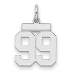 Number 99 Charm in Sterling Silver, 20mm - Sophia Jewelers