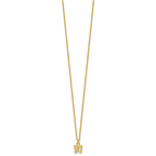 Sterling Silver Gold-tone White CZ Butterfly Childrens 14 inch Necklace and Post Earrings Set