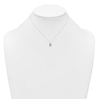 Sterling Silver Polished White CZ Angel Childrens 14 inch Necklace and Post Earrings Set
