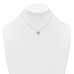 Sterling Silver Polished and Textured Butterfly in Heart Childrens 14 inch Necklace and Post Earrings Set