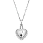 Sentimental Expressions Sterling Silver Antiqued Heart Remembrance Ash Holder 18 Inch Necklace