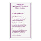 Sentimental Expressions Sterling Silver Rhodium-plated A Gift For My Sister For My Bridesmaid 18in Necklace