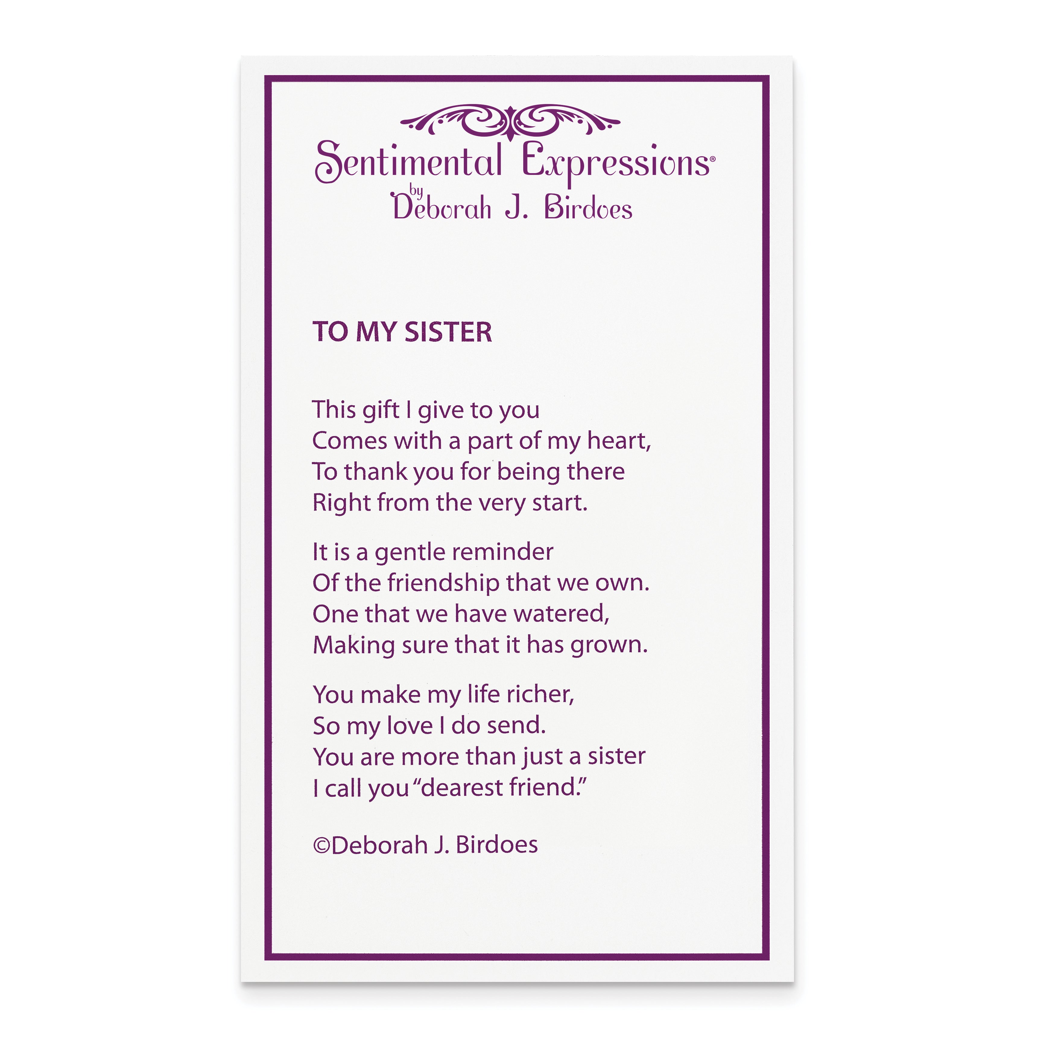 Sentimental Expressions Sterling Silver Rhodium-plated CZ To My Sister 18in Heart Necklace