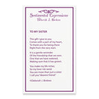 Sentimental Expressions Sterling Silver Rhodium-plated CZ To My Sister 18in Heart Necklace