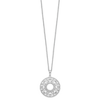 Sentimental Expressions Sterling Silver Rhodium-plated Polished Family Heart Strings 18in Necklace