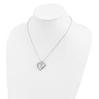 Sentimental Expressions Sterling Silver Rhodium-plated The Hugging Heart 18in Necklace