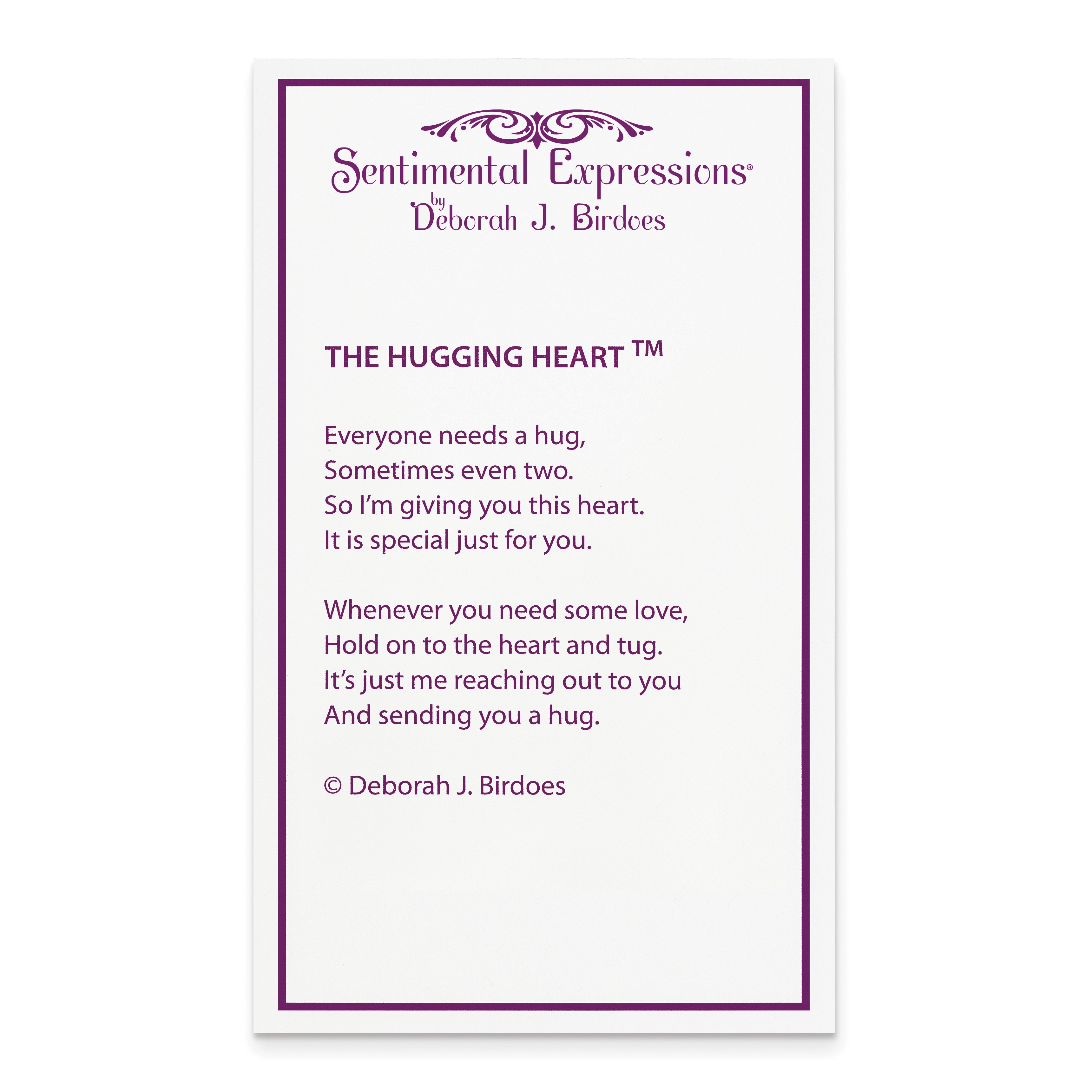 Sentimental Expressions Sterling Silver Rhodium-plated The Hugging Heart 18in Necklace