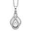 Sentimental Expressions Sterling Silver Rhodium-plated CZ Tear Of Strength Ash Holder 18 Inch Necklace