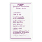 Sentimental Expressions Sterling Silver Rhodium-plated Tear in Circle Ash Holder 18 Inch Necklace