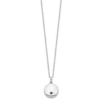 Sentimental Expressions Sterling Silver Rhodium-plated Enameled Paw Print Ash Holder 18 Inch Necklace
