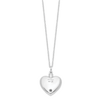 Sentimental Expressions Sterling Silver Rhodium-plated Antiqued Grieving Heart Ash Holder 18 Inch Necklace
