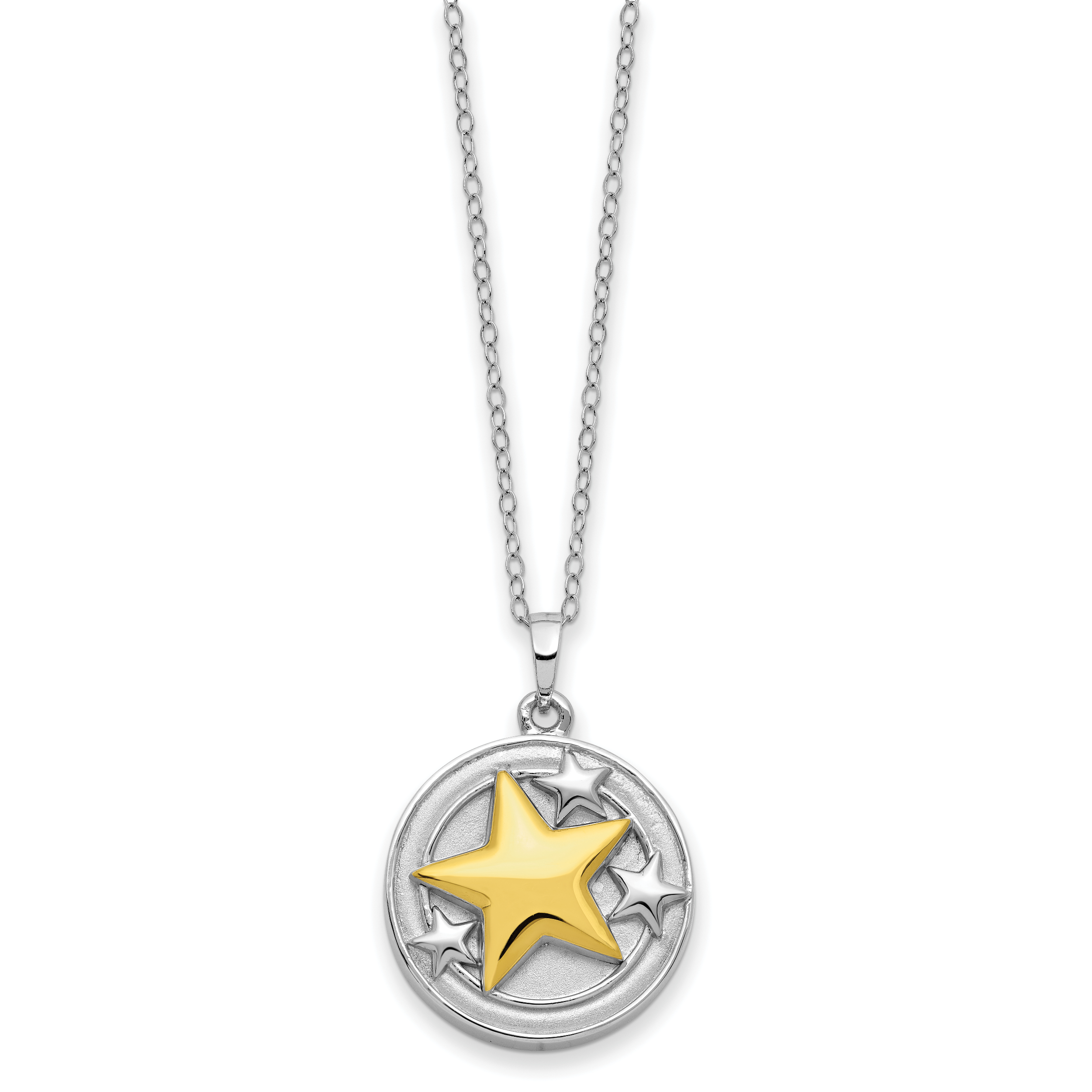 Sentimental Expressions Sterling Silver Rhodium-plated Gold-plated Your Brightest Star Ash Holder 18 Inch Necklace Secondary image