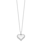 Sentimental Expressions Sterling Silver  Without You Hear Ash Holder 18 Inch Necklace