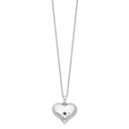 Sentimental Expressions Sterling Silver  Without You Hear Ash Holder 18 Inch Necklace