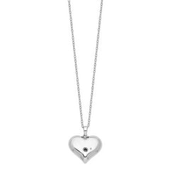 Sentimental Expressions Sterling Silver  Without You Hear Ash Holder 18 Inch Necklace