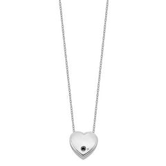 Sentimental Expressions Sterling Silver Rhodium-plated CZ Missing You Ash Holder 18 Inch Necklace