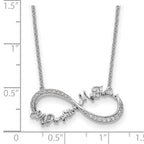 Sentimental ExpreSterling Silverions Sterling Silver Rhodium-Plated CZ My Daughter My Friend 18in Necklace