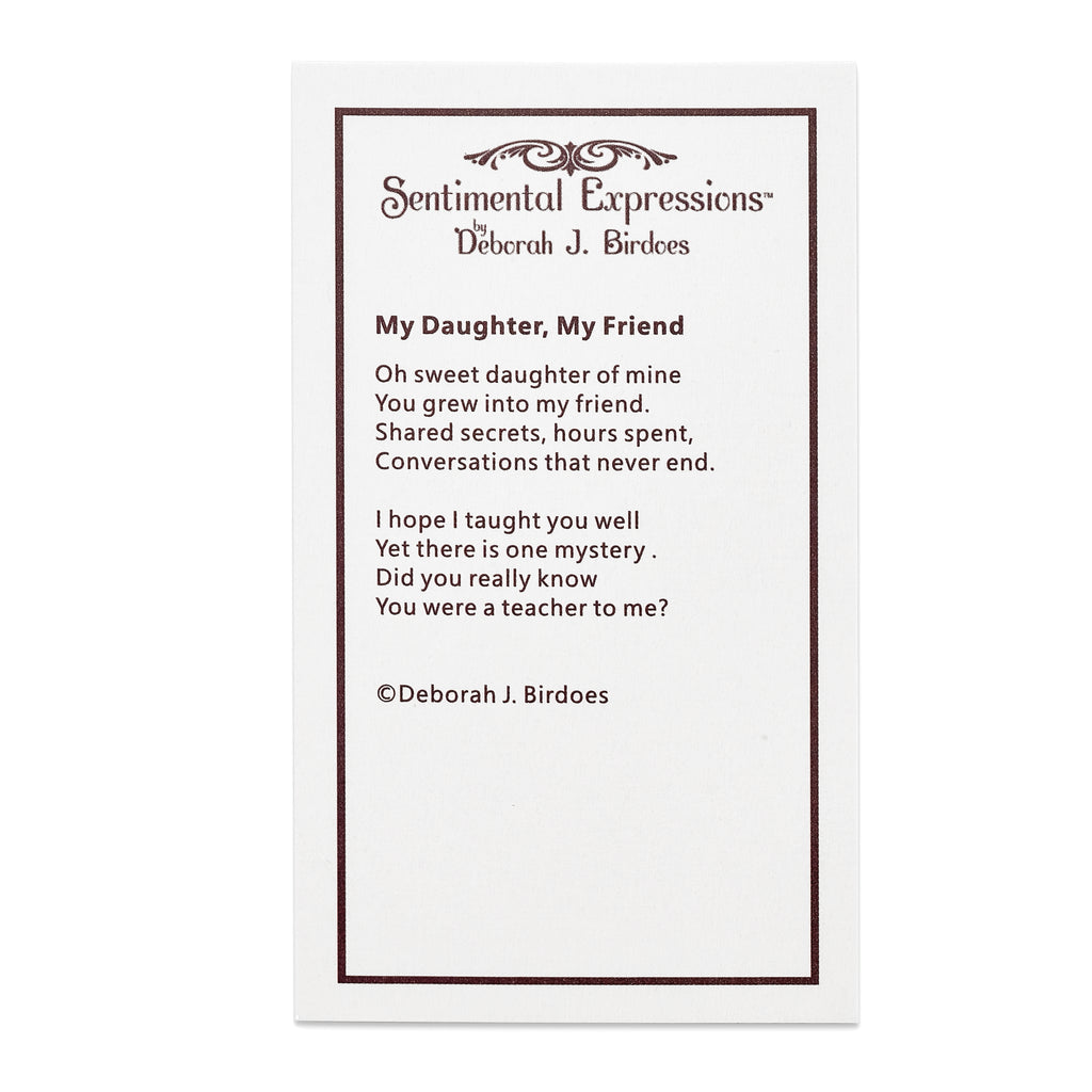 Sentimental ExpreSterling Silverions Sterling Silver Rhodium-Plated CZ My Daughter My Friend 18in Necklace
