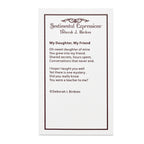 Sentimental ExpreSterling Silverions Sterling Silver Rhodium-Plated CZ My Daughter My Friend 18in Necklace