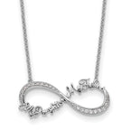 Sentimental ExpreSterling Silverions Sterling Silver Rhodium-Plated CZ My Daughter My Friend 18in Necklace