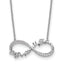 Sentimental ExpreSterling Silverions Sterling Silver Rhodium-Plated CZ My Daughter My Friend 18in Necklace