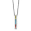 Sentimental Expressions Sterling Silver Rhodium-Rhodium-Plated Multi-Color CZ Color Me Happy 18in Necklace